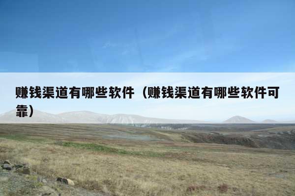 赚钱渠道有哪些软件(赚钱渠道有哪些软件可靠)