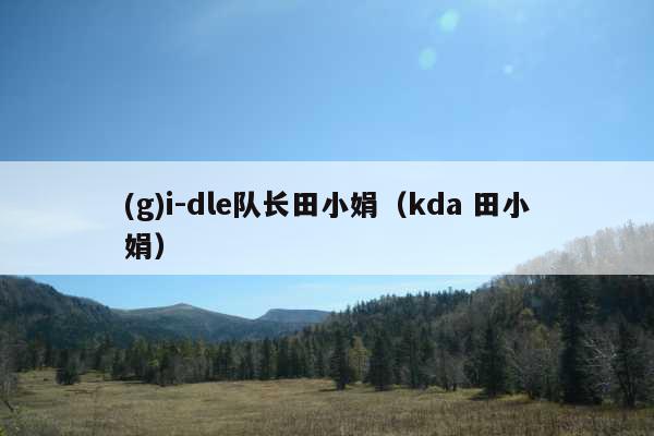 (g)i-dle队长田小娟(kda 田小娟)