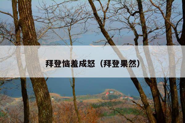 拜登恼羞成怒(拜登果然)