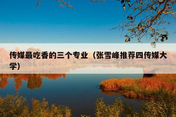传媒最吃香的三个专业(张雪峰推荐四传媒大学)