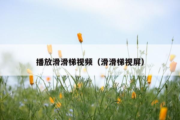 播放滑滑梯视频(滑滑梯视屏)