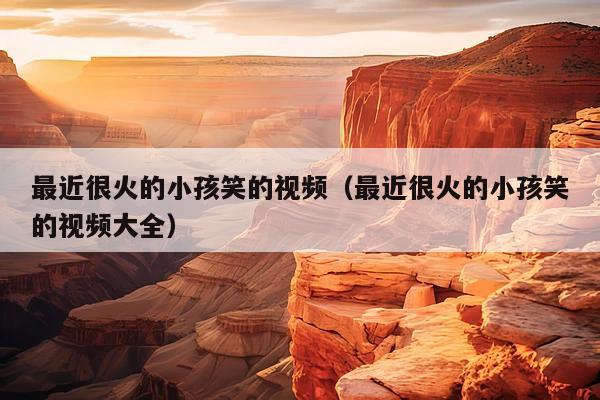 最近很火的小孩笑的视频(最近很火的小孩笑的视频大全)