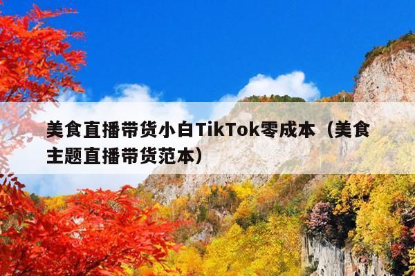 美食直播带货小白TikTok零成本(美食主题直播带货范本)