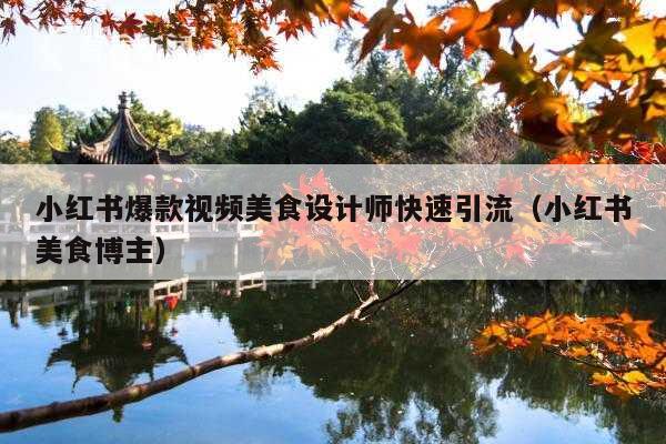 小红书爆款视频美食设计师快速引流(小红书美食博主)