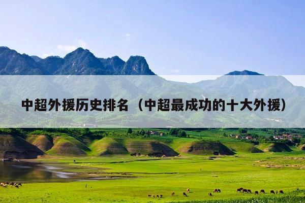 中超外援历史排名(中超最成功的十大外援)