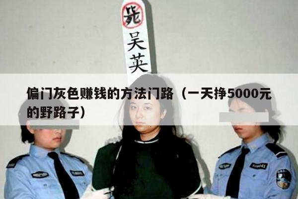 偏门灰色赚钱的方法门路(一天挣5000元的野路子)