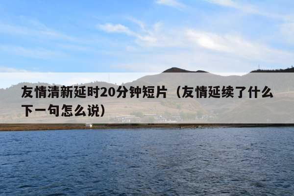 友情清新延时20分钟短片(友情延续了什么下一句怎么说)