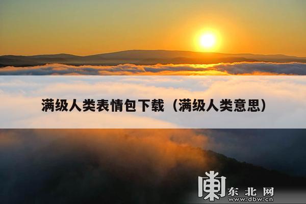 满级人类表情包下载（满级人类意思）