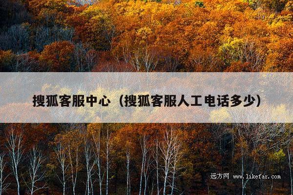 搜狐客服中心(搜狐客服人工电话多少)