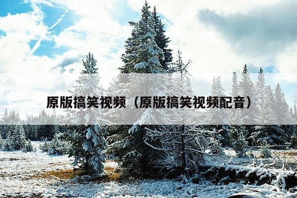 原版搞笑视频(原版搞笑视频配音)
