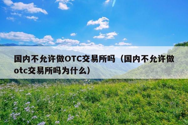 国内不允许做OTC交易所吗(国内不允许做otc交易所吗为什么)