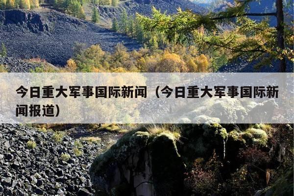 今日重大军事国际新闻(今日重大军事国际新闻报道)