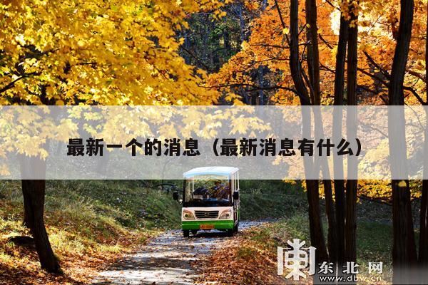 最新一个的消息(最新消息有什么)