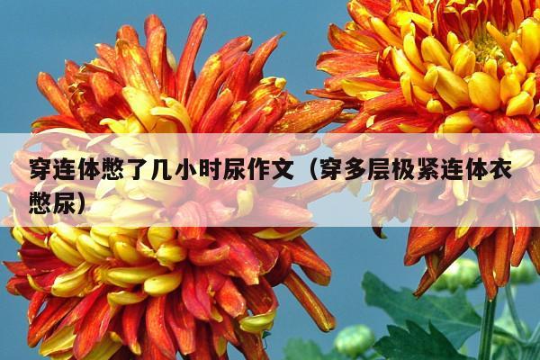穿连体憋了几小时尿作文(穿多层极紧连体衣憋尿)