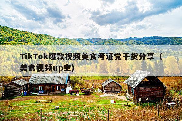 TikTok爆款视频美食考证党干货分享(美食视频up主)