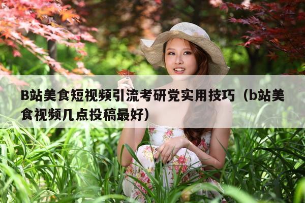 B站美食短视频引流考研党实用技巧(b站美食视频几点投稿最好)