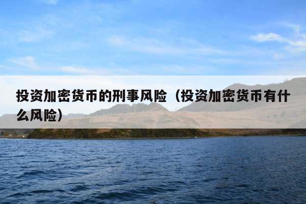 投资加密货币的刑事风险(投资加密货币有什么风险)