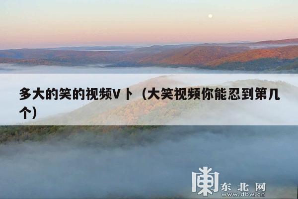 多大的笑的视频V卜(大笑视频你能忍到第几个)