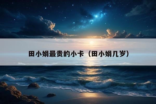 田小娟最贵的小卡（田小娟几岁）
