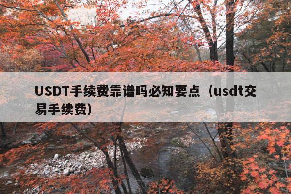 USDT手续费靠谱吗必知要点(usdt交易手续费)
