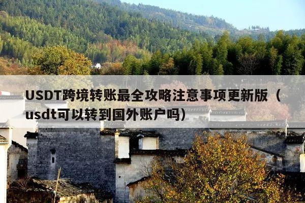 USDT跨境转账最全攻略注意事项更新版(usdt可以转到国外账户吗)