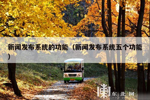 新闻发布系统的功能(新闻发布系统五个功能)