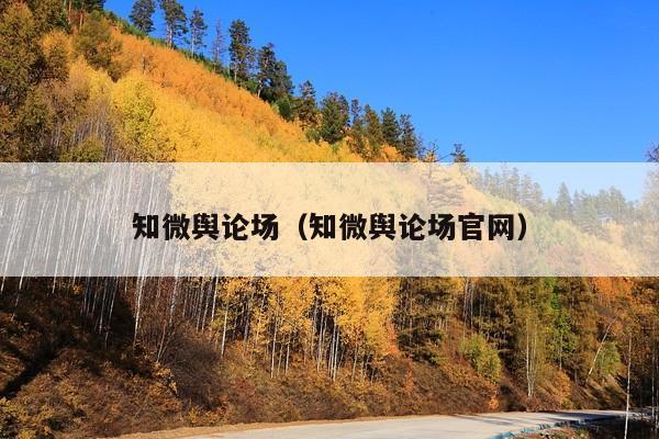 知微舆论场(知微舆论场官网)