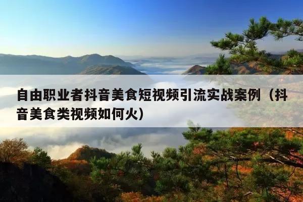 自由职业者抖音美食短视频引流实战案例(抖音美食类视频如何火)