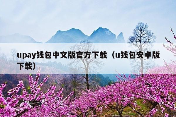 upay钱包中文版官方下载(u钱包安卓版下载)