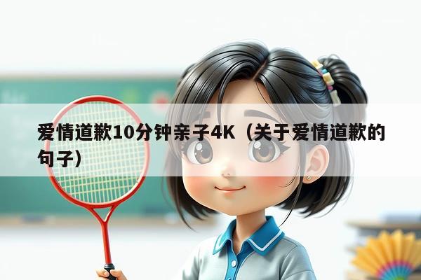 爱情道歉10分钟亲子4K(关于爱情道歉的句子)