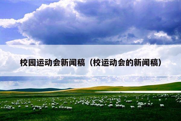 校园运动会新闻稿(校运动会的新闻稿)