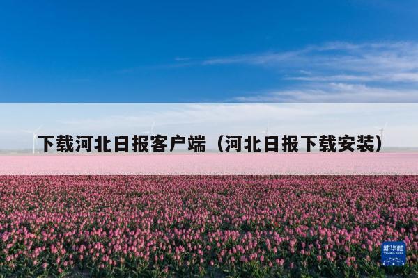 下载河北日报客户端(河北日报下载安装)