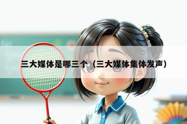 三大媒体是哪三个(三大媒体集体发声)