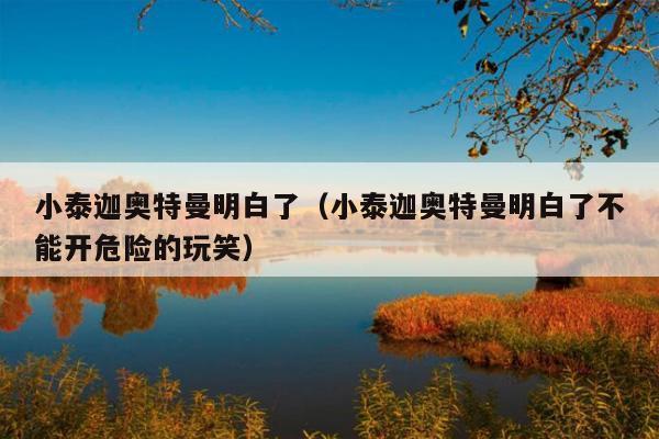 小泰迦奥特曼明白了(小泰迦奥特曼明白了不能开危险的玩笑)