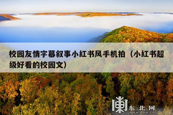 校园友情字幕叙事小红书风手机拍(小红书超级好看的校园文)