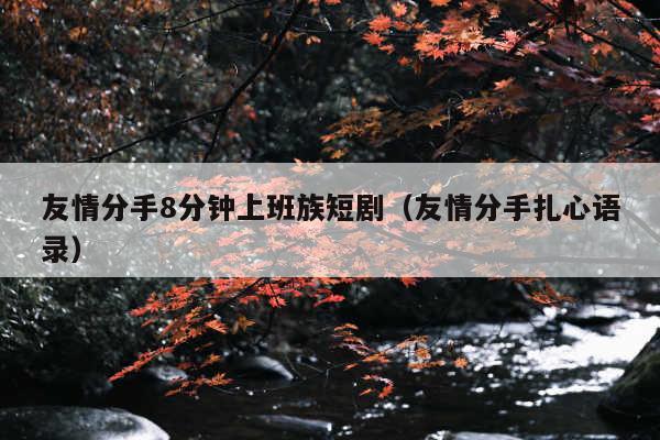 友情分手8分钟上班族短剧(友情分手扎心语录)